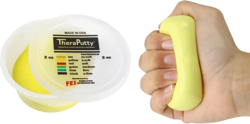 Vista 14 de CanDo 10-0920 TheraPutty - Masilla de ejercicio de mano estándar, Mediana, 1oz