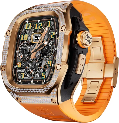 Vista 13 de VeveXiao - Funda resistente con correa compatible con Apple Watch Ultra 2 bandas de 49mm, funda protectora de metal con correa de repuesto de goma