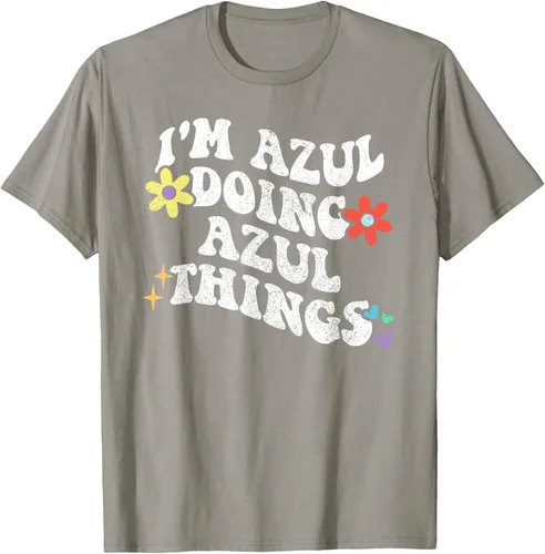 Vista 30 de Retro Groovy Im AZUL Doing AZUL Things - Camiseta divertida para el día de la madre, Negro