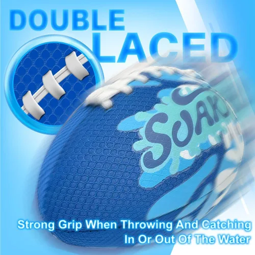 Vista 2 de SOAK Fútbol acuático de 9 pulgadas, pelota de espuma impermeable para juegos de piscina, playa y lago, niños y adultos, juguete familiar al aire