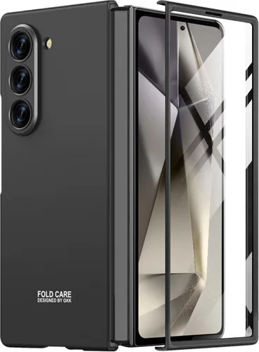 Vista 9 de Miimall Funda ultradelgada para Galaxy Z Fold 6, funda de cuerpo completo con protector de pantalla integrado, apto para bolsillo, a prueba de Gris