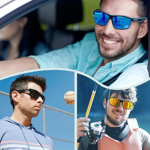 Vista 5 de Duduma Gafas de sol deportivas polarizadas para béisbol, ciclismo, pesca, golf, hombres y mujeres, marco superligero, Tr639