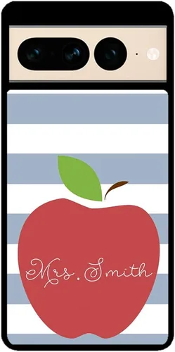 Vista 2 de Apple - Funda de goma negra personalizada para profesores, compatible con Google Pixel 10, 10 Pro, 10 Pro XL, 9a, 9 Pro, Pixel 9, Pixel 9 Pro XL
