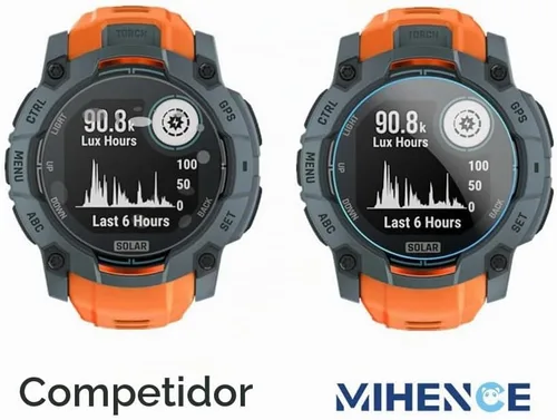Vista 5 de Protector de pantalla compatible con Garmin Instinct 3 1.969 in AMOLED