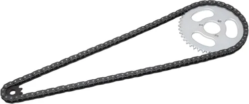 Vista 9 de RiToEasysports T8F - Cadena de piñón delantero y trasero, juego de piñones de cadena de motor de acero para karts modificados, cuatrimotos y mini