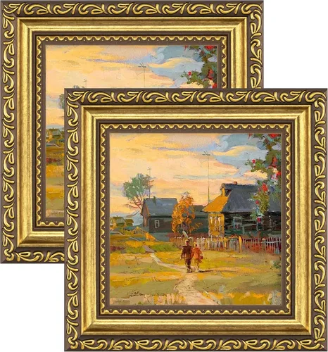 Vista 28 de eletecpro 8x10 Vintage Picture Frame, Glass Cover, Gold, 2-Pack Dorado