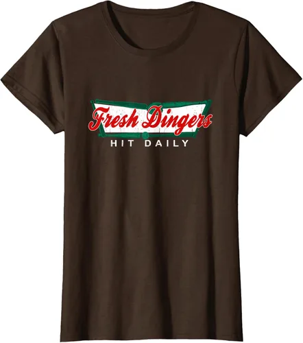 Vista 18 de Camiseta divertida de béisbol y softbol Don't Bunt Hit Fresh Dingers, Negro