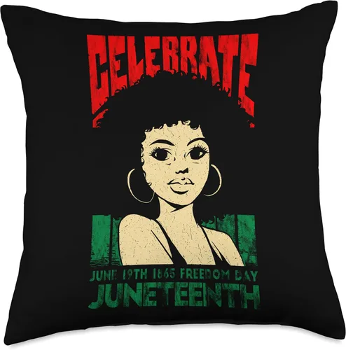 Vista 5 de Pan African Pride Black History Celebrate Juneteenth - Almohada de bandera panafricana de la Unia, 16 x 16 pulgadas, multicolor