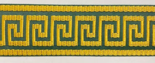 Vista 7 de Cinta tejida jacquard griega de 1-3/4 pulgadas, 6 yardas continuas (A)