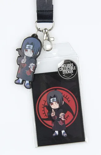 Vista 3 de Naruto Shippuden Itachi Uchiha - Soporte para credencial de identificación con adhesivo de goma