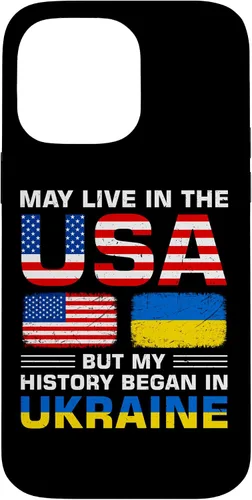 Vista 21 de Ukraine Flag America Flag Ukrainian Roots Case for iPhone 17