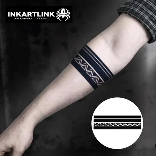 Vista 4 de INKARTLINK Tatuajes temporales semipermanentes, tatuajes de brazo realistas, impermeables y no reflectantes, embalaje exquisito, diseño único