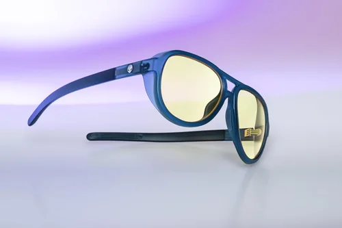 Vista 8 de GUNNAR - Lentes de juego AlienwareRoswell Conspiracy Blue Amber Lens - Alivia el ojo seco y alivia el ojo seco
