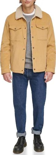 Vista 2 de Levi's Men's Corduroy Sherpa Lined Trucker Jacket (Regular & Big & Tall Sizes)
