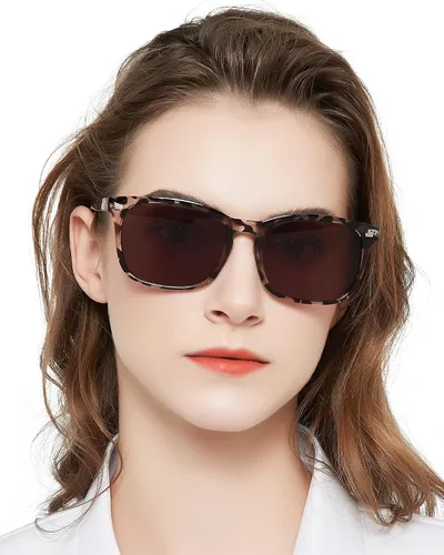 Vista 10 de MARE AZZURO - Gafas de sol polarizadas de moda para mujer, grandes, cuadradas, con diseño de leopardo, para conducir, con protección UV