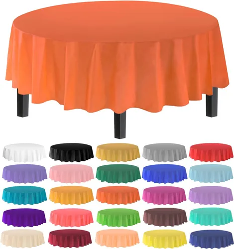 Vista 39 de allgala Juego de 12 manteles de plástico premium para mesa, desechables - 54 x 108 pulgadas - Impermeable, resistente a manchas, fácil de limpiar