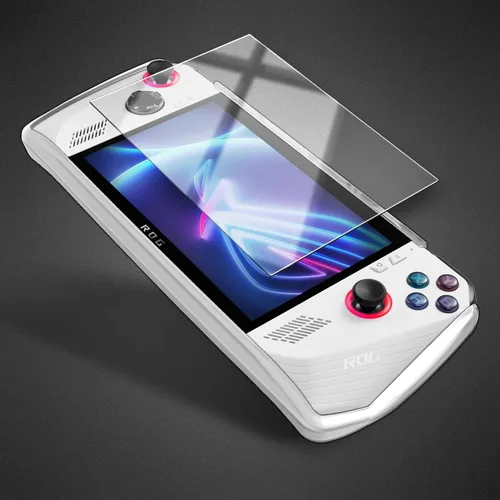 Vista 8 de ENCASED Paquete de accesorios 3 en 1 Asus ROG Ally – Funda de agarre transparente con protector de pantalla de vidrio templado y bolsa de transporte