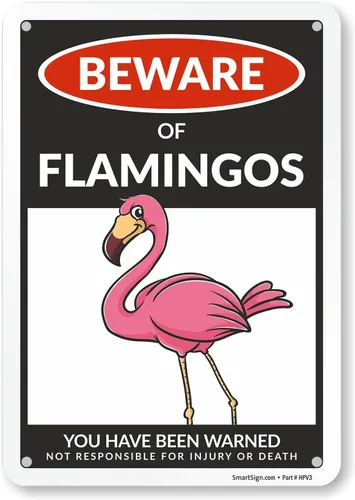 Vista 24 de SmartSign Funny Beware Of Bearded Dragons - Letrero de advertencia de 10 x 7 pulgadas, aluminio laminado sin óxido de 40 mil, letreros de metal