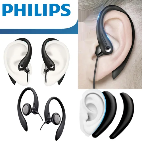 Vista 2 de PHILIPS SHS3200BK/37 Auriculares flexibles con gancho para la oreja, color negro