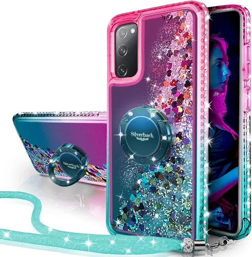 Vista 8 de Silverback - Carcasa para Samsung Galaxy S20 FE con soporte de anillo, color dorado transparente