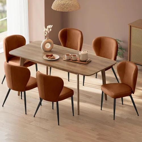 Vista 13 de VASAGLE - Juego de 2 sillas de comedor tapizadas para cocina