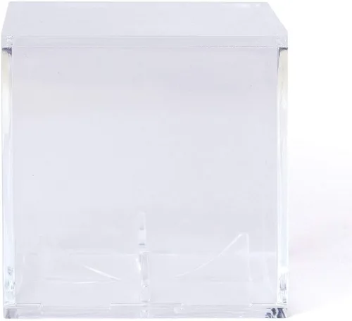 Vista 2 de ChalkTalkSPORTS Vitrina para pelotas de tenis - Individual Soporte cuadrado acrílico para pelotas de tenis, 3 1/8" x 3 1/8" x 3 1/8", transparente