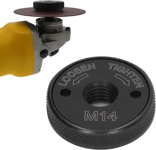 Vista 4 de Placa de presión de la amoladora, tuerca de brida de amoladora angular de bloqueo automático M14 40Cr 1.772 in para trabajar