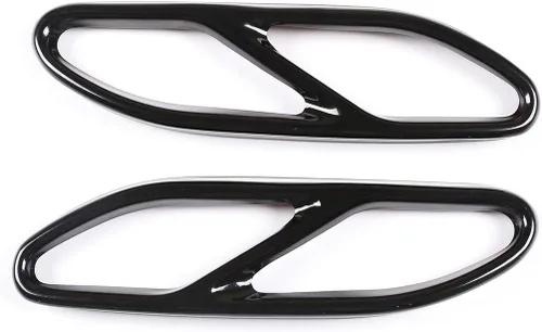 Vista 3 de Tapacubos de tubo de escape trasero de acero inoxidable para Mercedes Benz Clase S W222 C217 S320 S400 S500 2010-2017 AMG