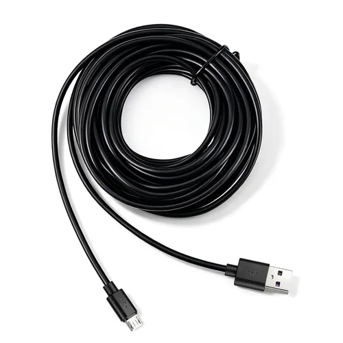 Vista 5 de Smays Cable micro USB de 25 pies de repuesto para cámara Wyze Cam, Nest - Cable de alimentación de extensión extralargo (negro)