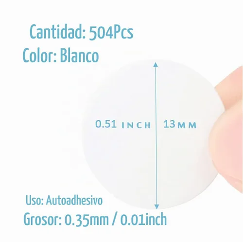 Vista 2 de Calcomanías autoadhesivas para agujeros de tornillo, 504 unidades, tapas autoadhesivas de 0.51 pulgadas/0.512 in, a prueba de polvo, para tornillos