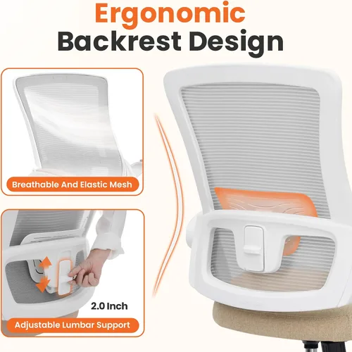 Vista 3 de NEO CHAIR Silla de escritorio para oficina y computadora de respaldo alto de malla, asiento para juegos ergonómico ajustable, cómodo