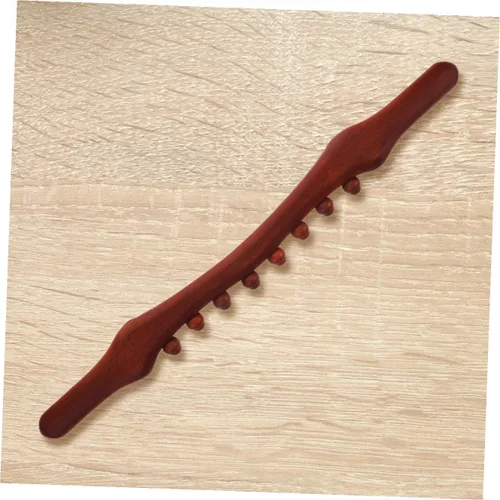 Vista 5 de Wood Massaging Stick Body Massager Portable Acupoint Scraping Tool for Back Waist Relief Lightweight for Travel Office Use
