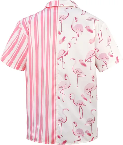 Vista 2 de American Trends Camisa hawaiana para hombre, camisas casuales de playa con botones, camisas tropicales de manga corta para hombre