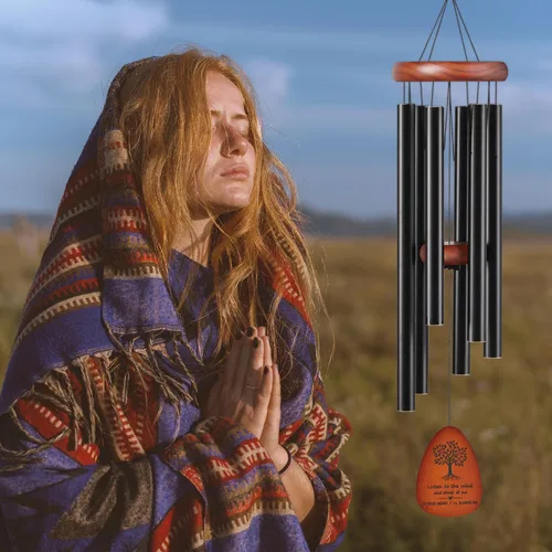 Vista 5 de Campanillas de viento conmemorativas para la pérdida de un ser querido, carillón de viento de 32 pulgadas en memoria de un ser querido como madre