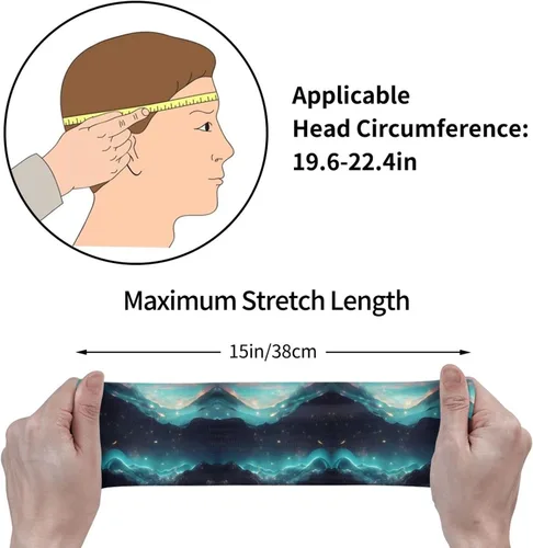 Vista 5 de Science Fiction Stars Fashionable Sports Decorative Sweatband - Comfortable and Breathable Suitable for Hiking Running Fitness Usable in All Seasons