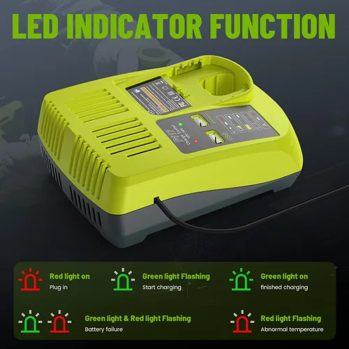 Vista 7 de Paquete de 2 baterías de repuesto P103 de 18 V 3000 mAh y cargador de repuesto de batería P117 de 12 V-18 V, compatible con Ryobi P100 P102 P104
