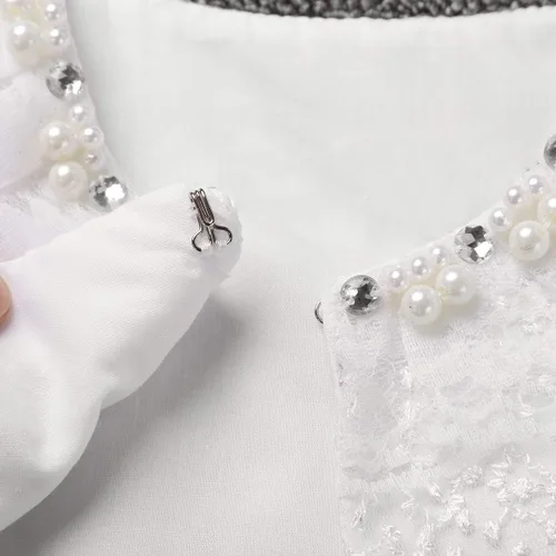 Vista 5 de iEFiEL Chicas de niños con cuentas Bolero vestido de flores de la boda chaqueta de encogimiento corto Cardigan