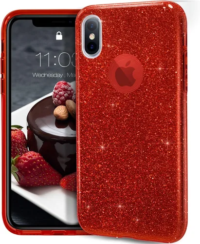 Vista 10 de Carcasa para iPhone X (2017), con brillantina, brillo de cristal de MATEPROX , Verde