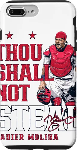 Vista 12 de Thou Shall Not Steal Yadier Molina St Louis MLBPA - Carcasa para iPhone 17