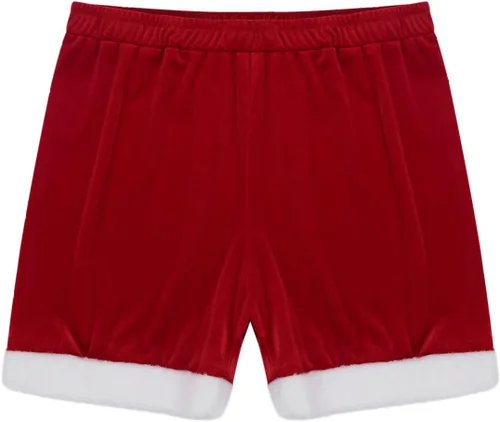 Vista 5 de Disfraz de Papá Noel de Navidad para hombre, traje de adulto, traje de fiesta de cosplay, camiseta y pantalones cortos