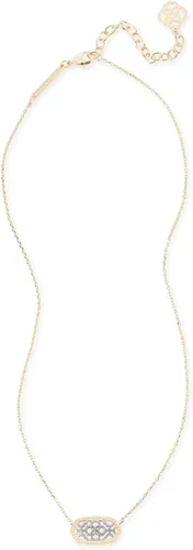 Vista 3 de Collar con dije Kendra Scott Elisa para mujer, joyería de moda, chapado en oro de 14quilates