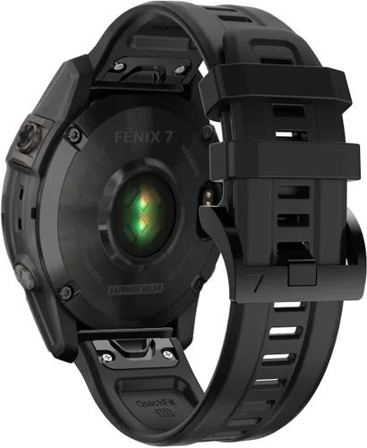 Vista 2 de REYDA Correa de silicona compatible con Garmin Fenix 7/7 Pro/6/6 Pro/5/5 Plus, 0.866 pulgadas de ajuste rápido, correa de silicona deportiva