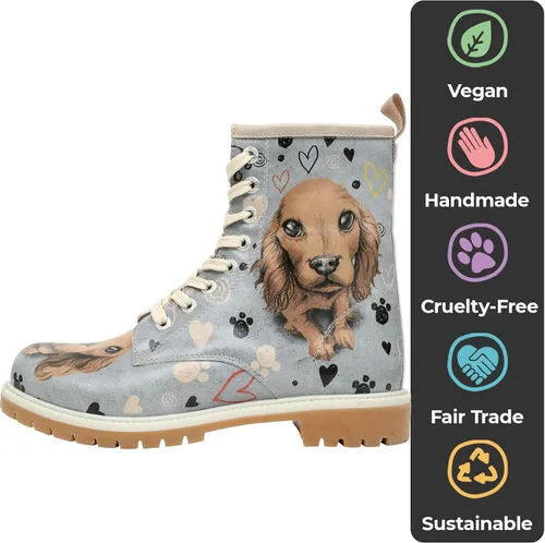 Vista 4 de DOGO Botas largas para mujer botas de invierno de cuero vegano y diseño único para mujer, botas cómodas y elegantes para mujer