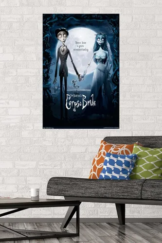 Vista 2 de Tim Burton's The Corpse Bride - Póster de pared de una hoja, 34 pulgadas de largo x 22.4 pulgadas de ancho, versión sin marco