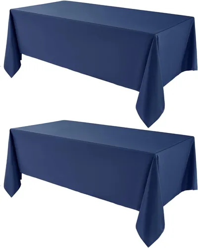 Vista 47 de VidaFete - 1 paquete de mantel cuadrado de 52 x 52 pulgadas, manteles resistentes a las manchas y arrugas, de poliéster, para mesa de comedor