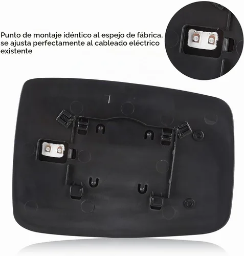 Vista 4 de Espejo Lateral Calentado para Conductor Izquierdo y Pasajero Derecho con Placa de Soporte Compatible con Dodge Ram 1500 2009-2017, Ram 2500