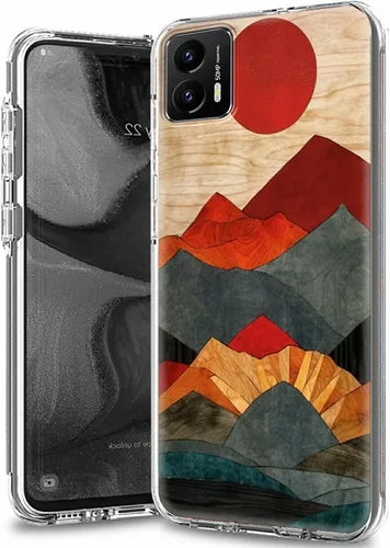 Vista 13 de Funda transparente para Motorola Moto G 5G 2023 con patrón de ciervo de bandera estadounidense para mujeres y hombres, doble capa híbrida de TPU