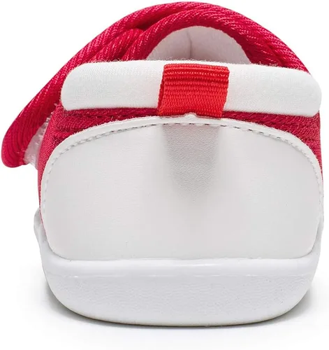 Vista 6 de HLMBB Zapatos de caminar para bebés, niñas y niños pequeños de 9, 12, 18, 24 meses, para niños y niñas, con suela de goma dura de malla transpirable