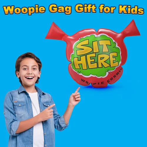 Vista 4 de Cojín Whoopee para Niños Mayores de 3 Años, [3 Piezas, 9 Pulgadas] Cojín Grande de Dibujos Animados Woopie Favor de Fiesta, Divertida Broma Gag