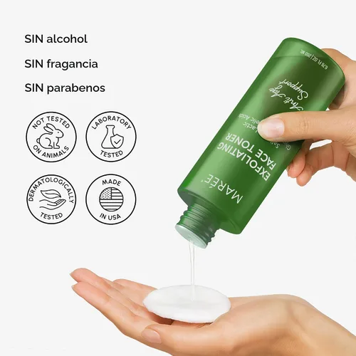 Vista 10 de MAREE Tónico Exfoliante con Ácido Salicílico – Exfoliante Facial AHA BHA & Limpiador de Poros – Exfoliante Líquido BHA para Cuidado de Sebum y Piel